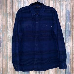Vans Men’s Blue Flannel Casual Button-Down Shirt